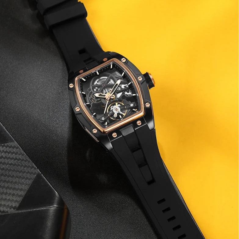 Automatic/Mechanical Skeleton Dial Sports Watch