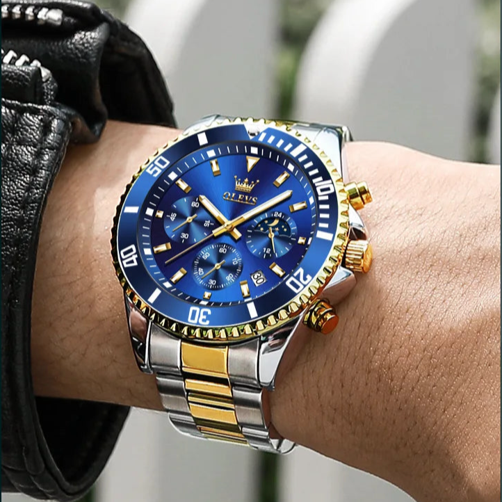 Premium Moonphase Chronograph Stainless Watch