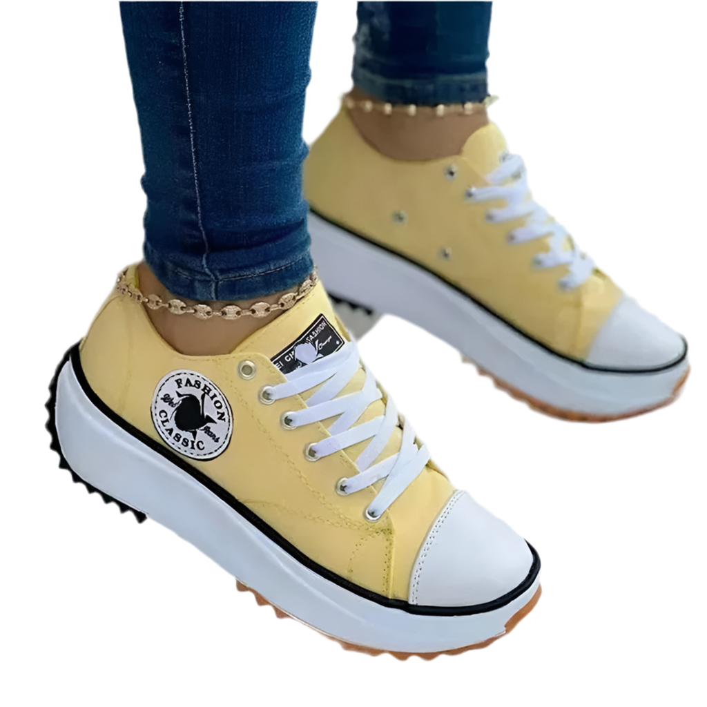 Women's 2025 Patterned Canvas Sneakers