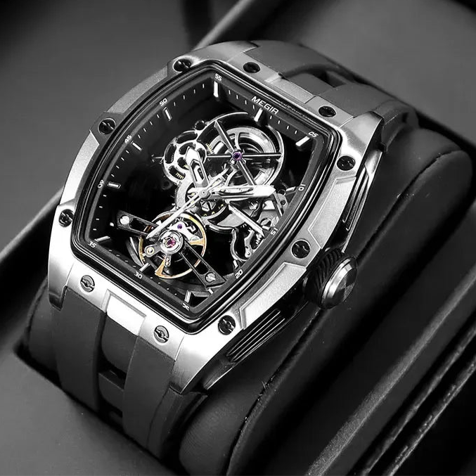 Automatic/Mechanical Skeleton Dial Sports Watch
