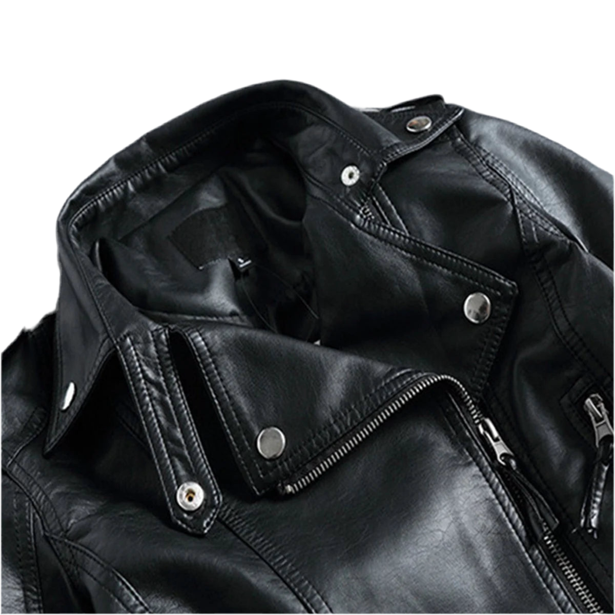 Women's 2024 Chic Leather Moto Jacket