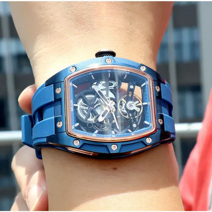Automatic/Mechanical Skeleton Dial Sports Watch