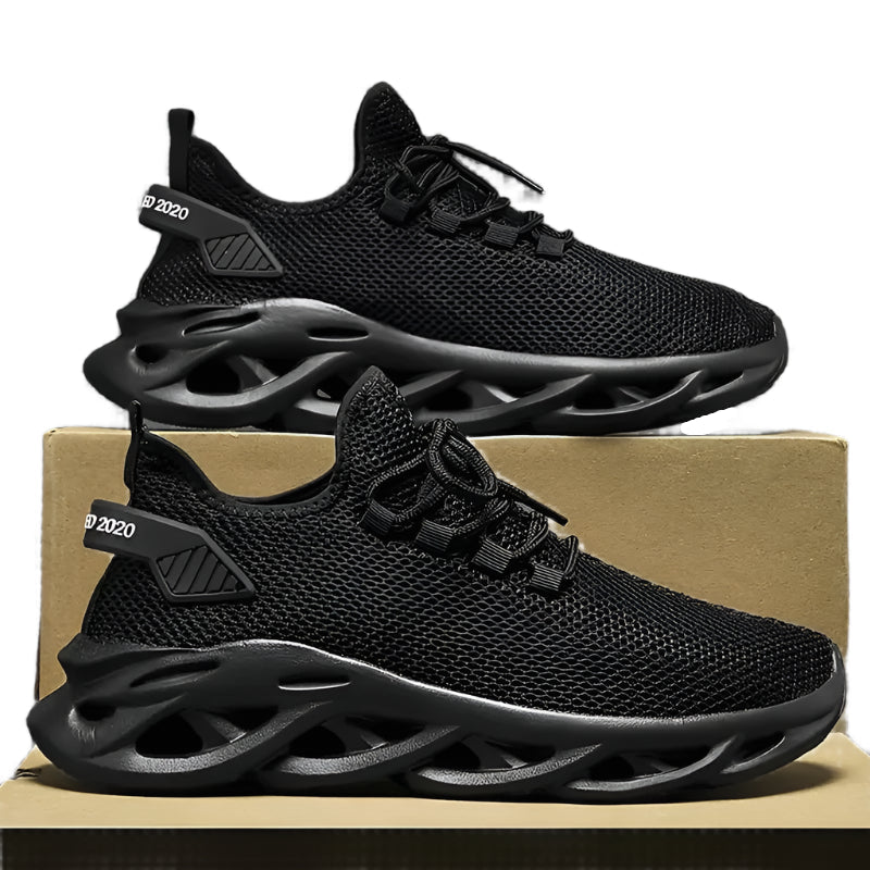 Black Casual Sports Running Sneakers Showcase