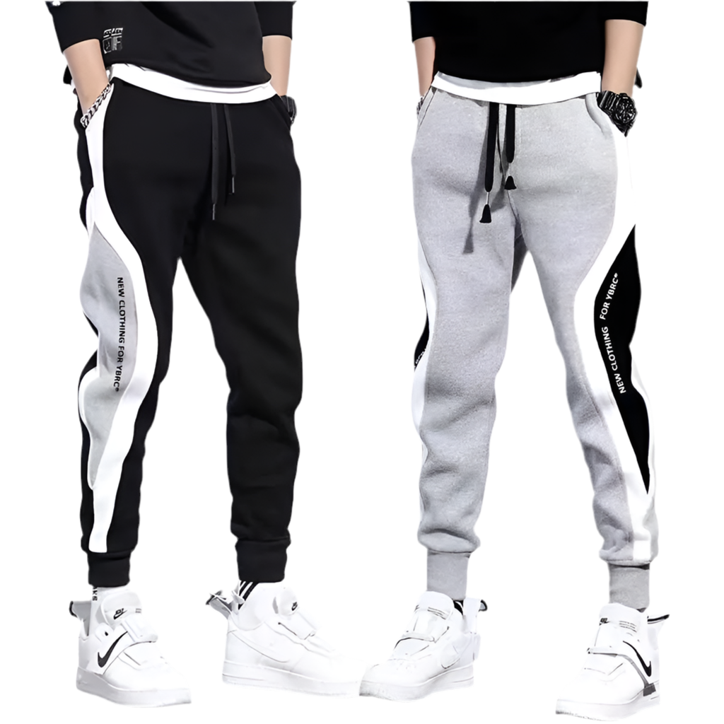 Men's Black Streetwear Joggers