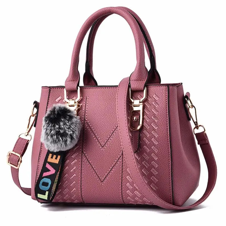 'Sac a Main' Ladies Embroidered Leather Messenger Handbag