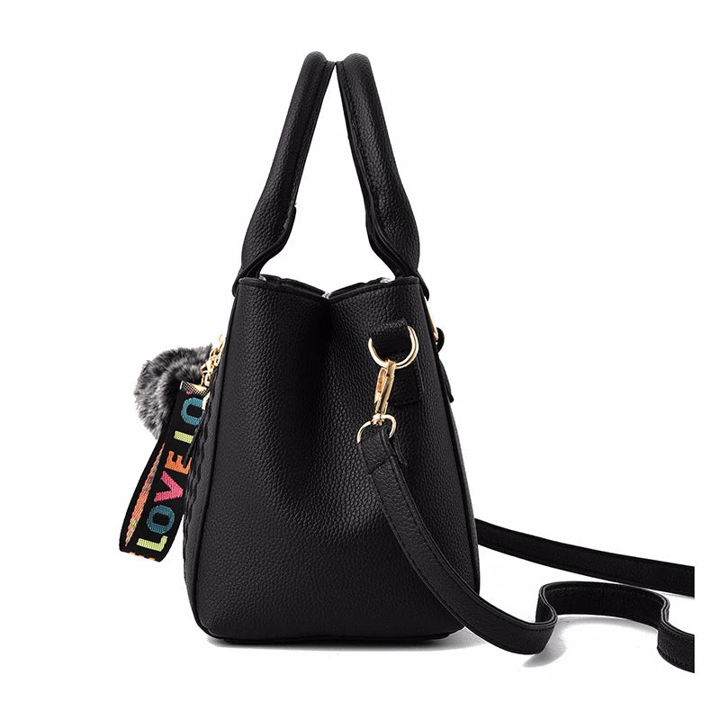 'Sac a Main' Ladies Embroidered Leather Messenger Handbag