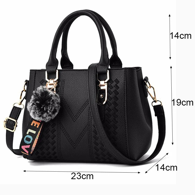 'Sac a Main' Ladies Embroidered Leather Messenger Handbag