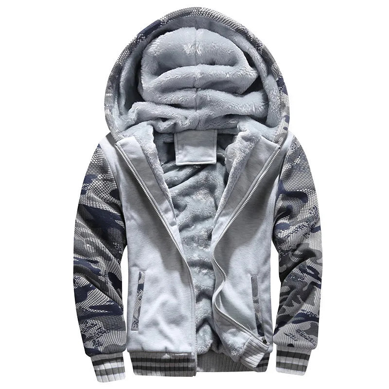 Men's Camo Fleece Winter Jacket