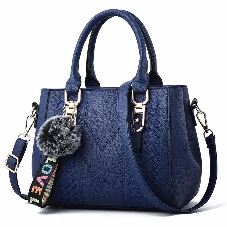 'Sac a Main' Ladies Embroidered Leather Messenger Handbag