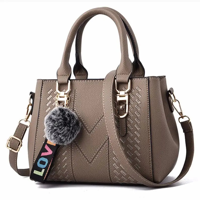 'Sac a Main' Ladies Embroidered Leather Messenger Handbag