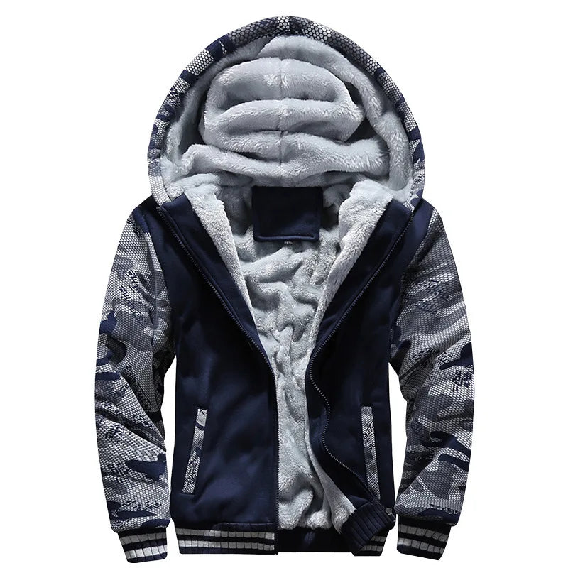 Men's Camo Fleece Winter Jacket