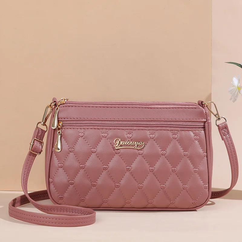 'Sac a Main' Ladies Embroidered Leather Messenger Handbag