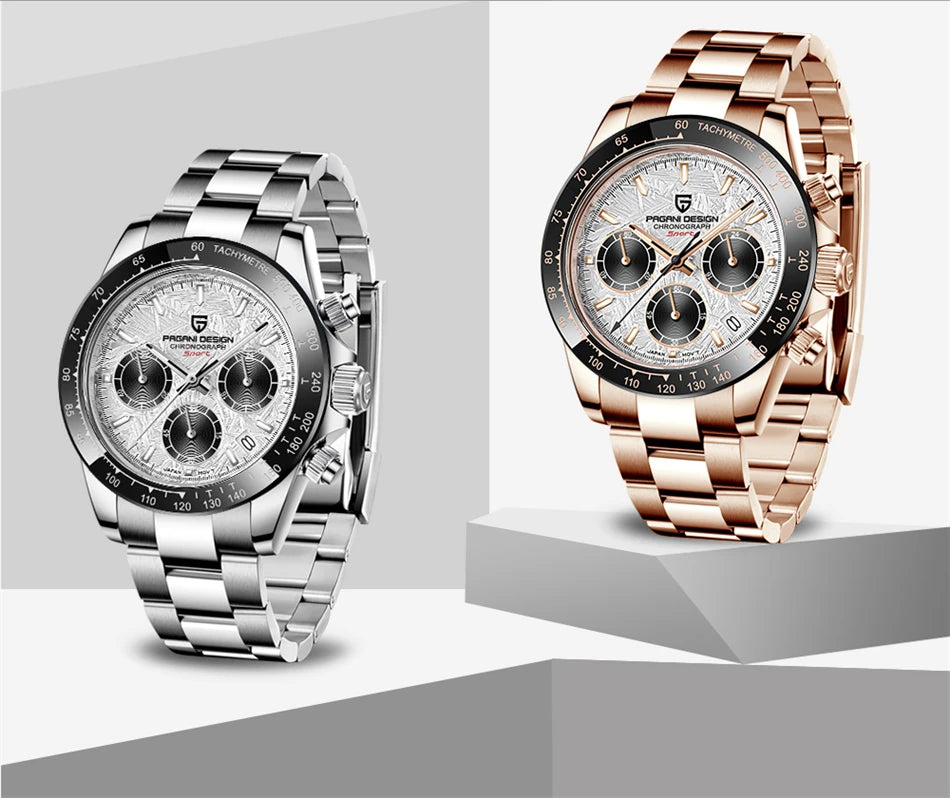 Premium ‘Genuine’ Pagani Design V2 'Relogio Masculino' Retro Sapphire Watch