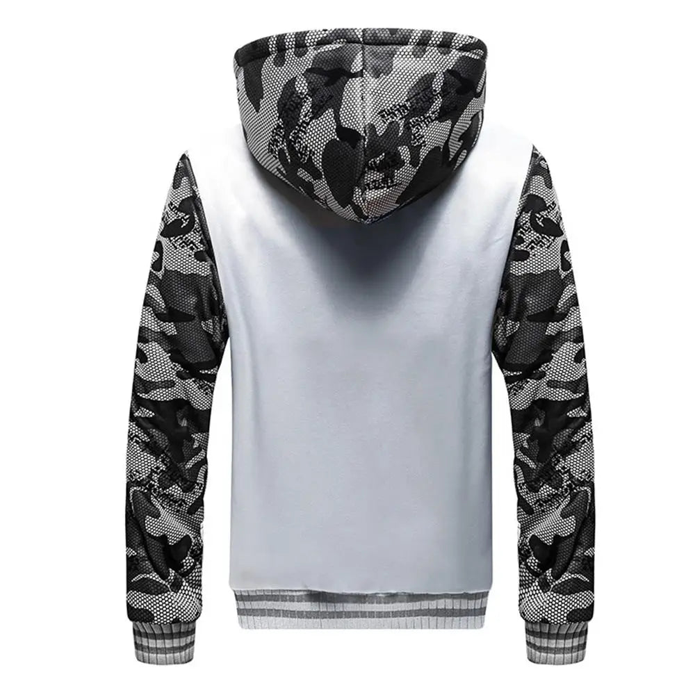 Men's Camo Fleece Winter Jacket