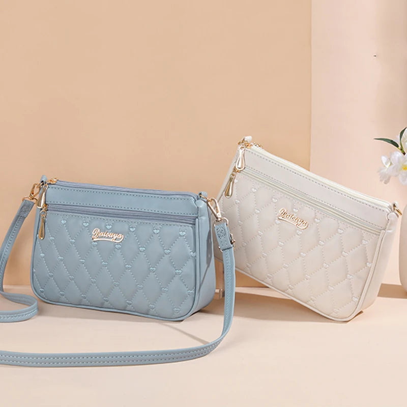 'Sac a Main' Ladies Embroidered Leather Messenger Handbag