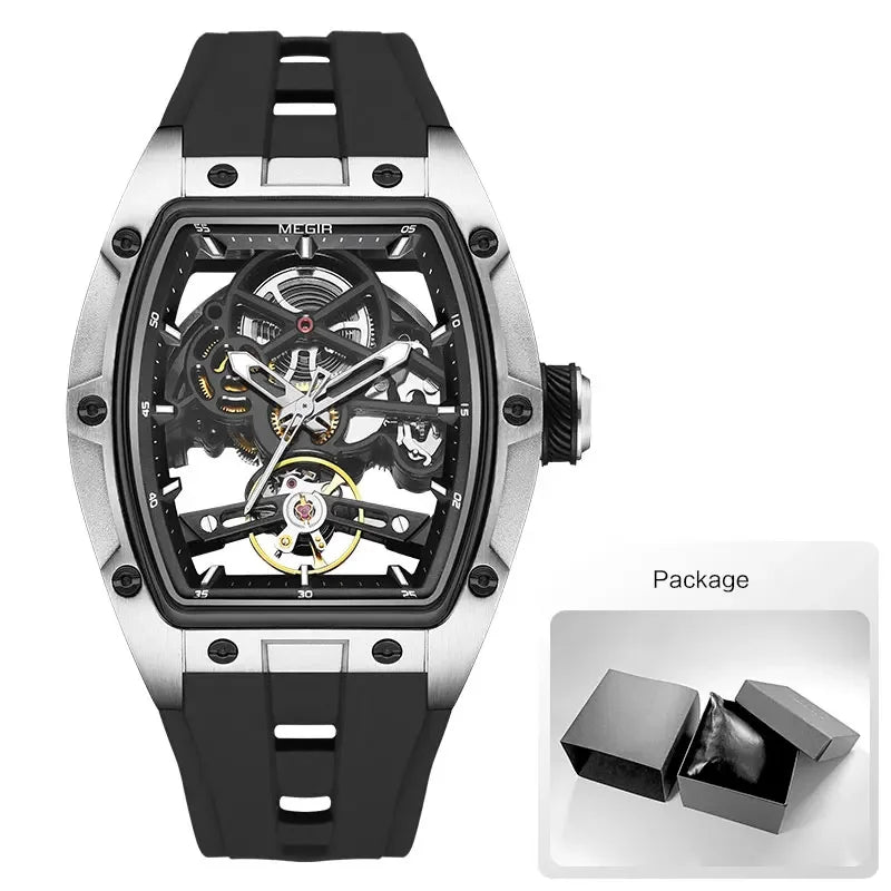 Automatic/Mechanical Skeleton Dial Sports Watch