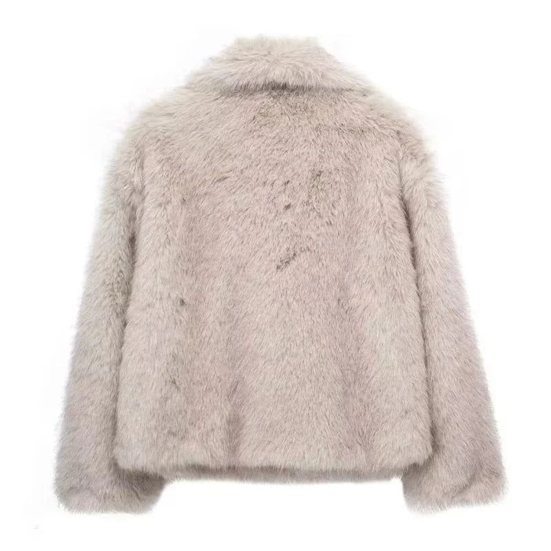 Women's 2024 Plush Faux Fur Coat