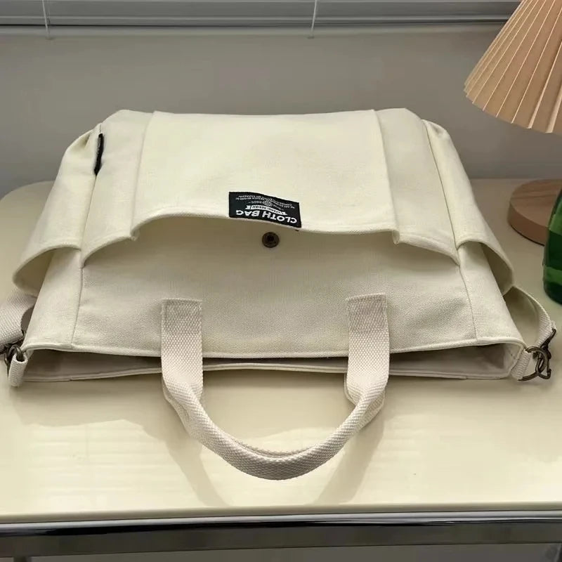Urban Minimalist Canvas Commuter Tote