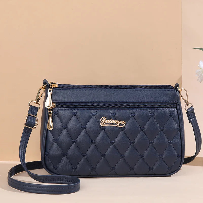'Sac a Main' Ladies Embroidered Leather Messenger Handbag