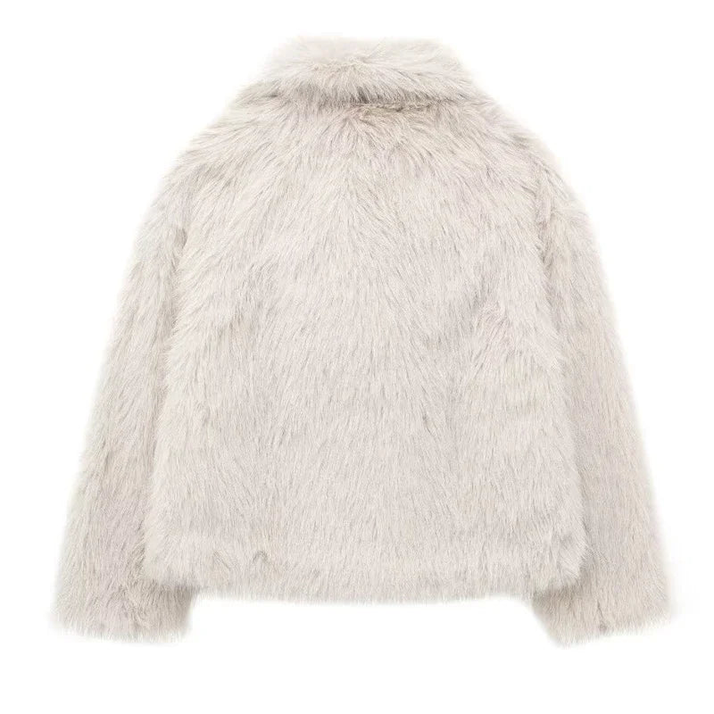 Women's 2024 Plush Faux Fur Coat