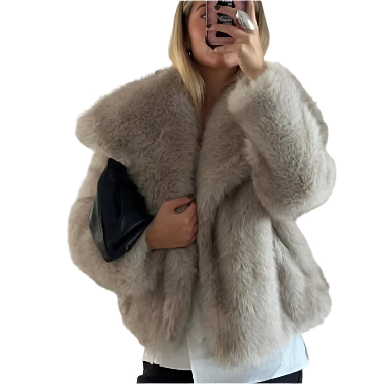 Women's 2024 Plush Faux Fur Coat