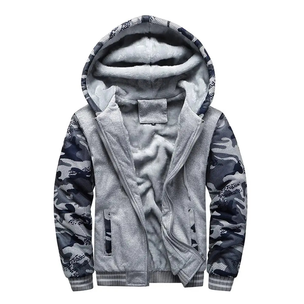 Men's Camo Fleece Winter Jacket