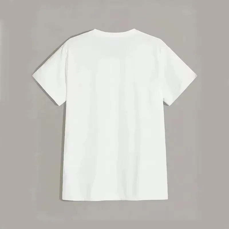 White t-shirt on a gray background