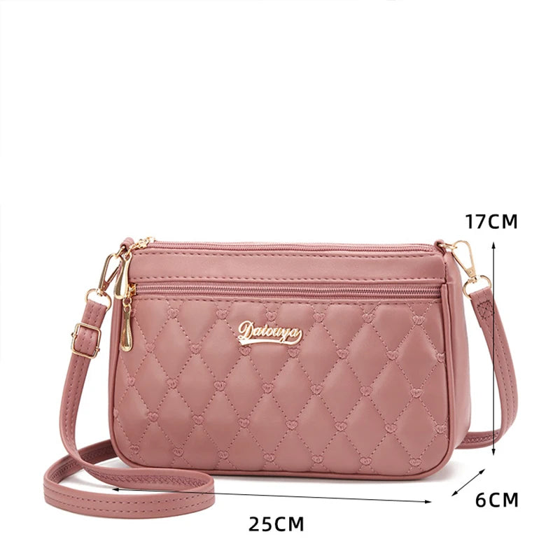 'Sac a Main' Ladies Embroidered Leather Messenger Handbag
