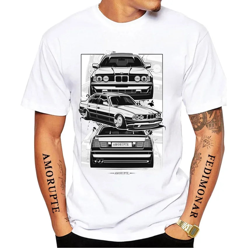 Retro E30 M3 & E34 M5 Euro Tee