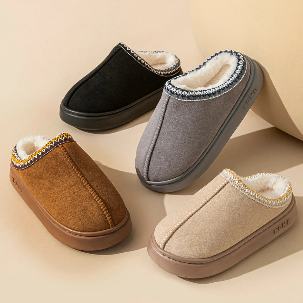 Fluffy Winter Platform Slippers