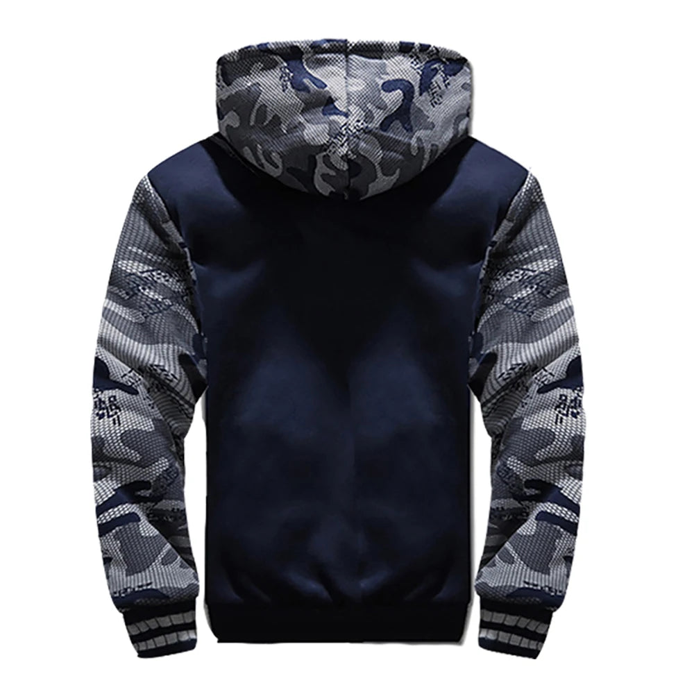 Men's Camo Fleece Winter Jacket