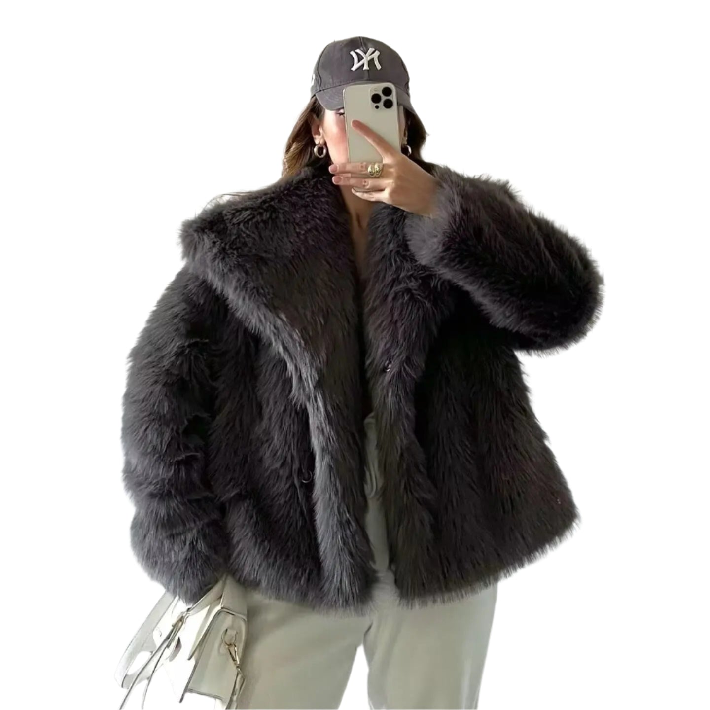 Women's 2024 Plush Faux Fur Coat