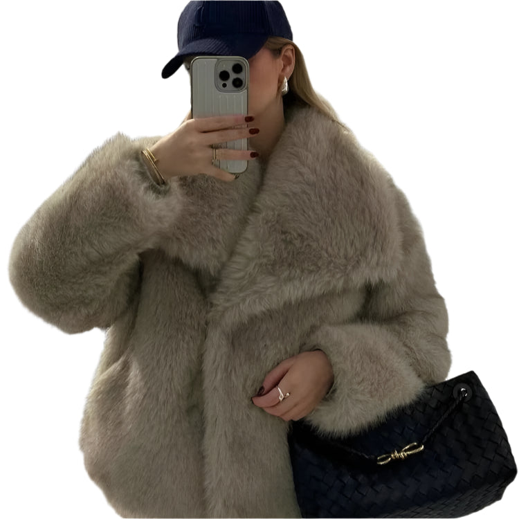 Women's 2024 Plush Faux Fur Coat