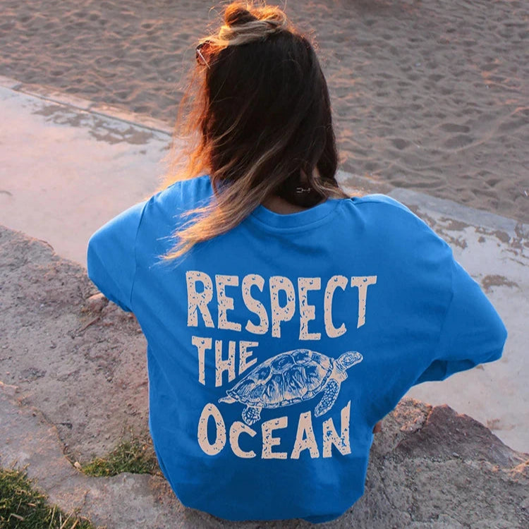 "Respect The Ocean" Turtle Tee