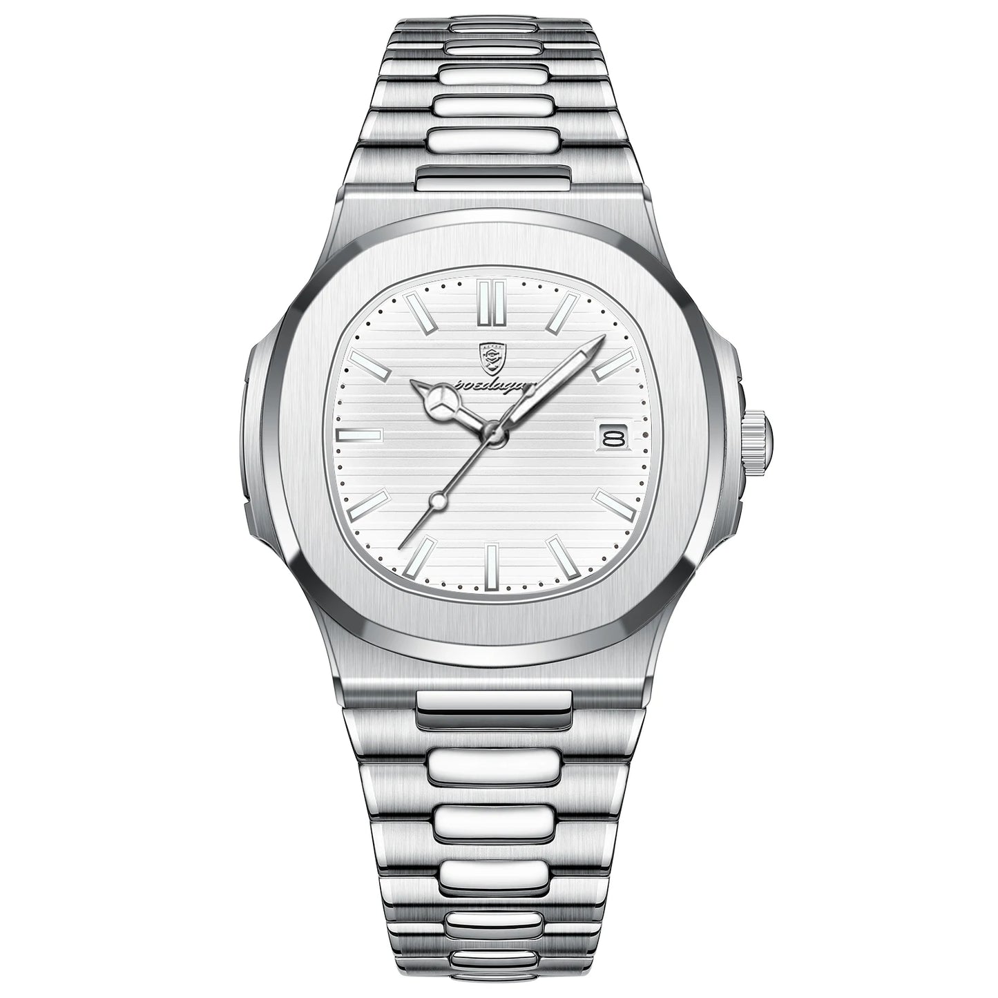 Square Stainless Steel Quartz Watch