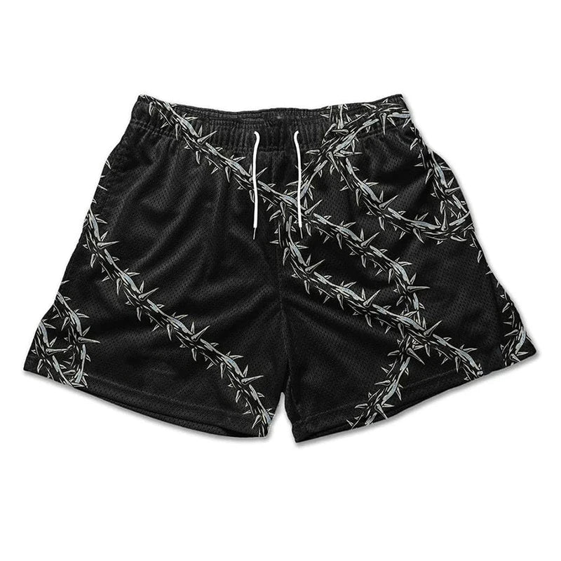 Y2K Christian Angel Gym Shorts with Pockets