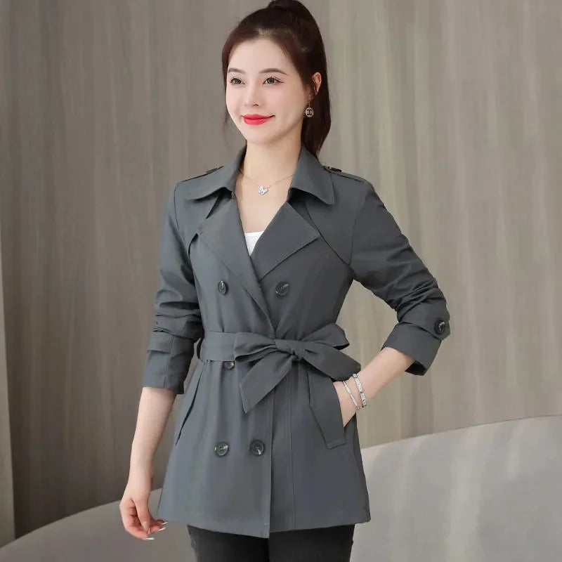 Women's 2024 Belted Spring Windbreaker
