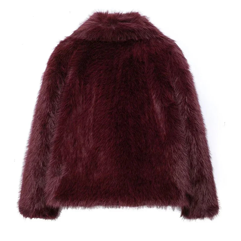 Women's 2024 Plush Faux Fur Coat