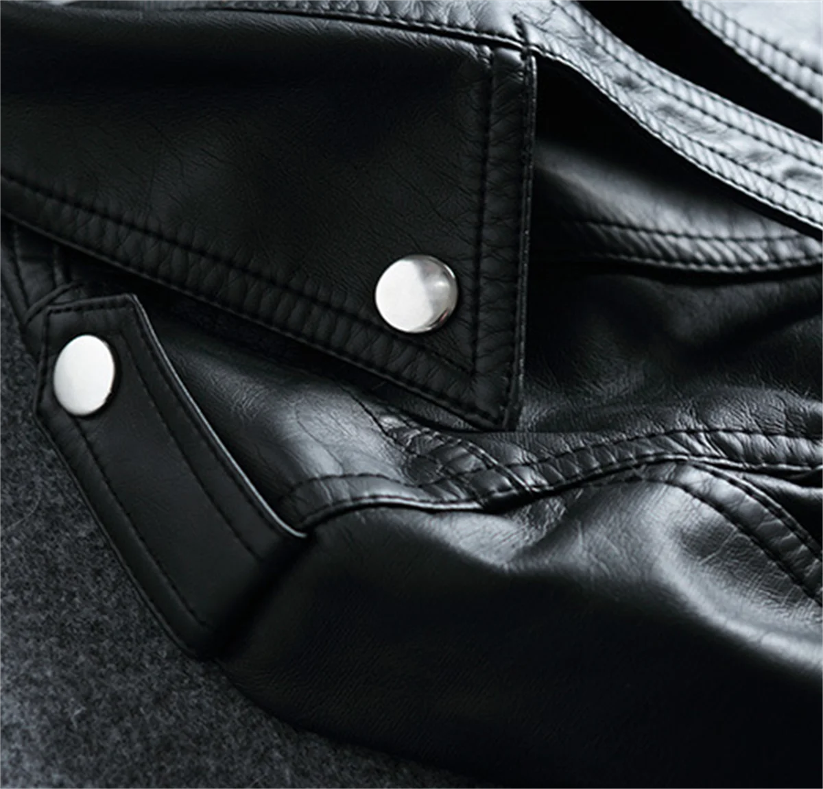Women's 2024 Chic Leather Moto Jacket
