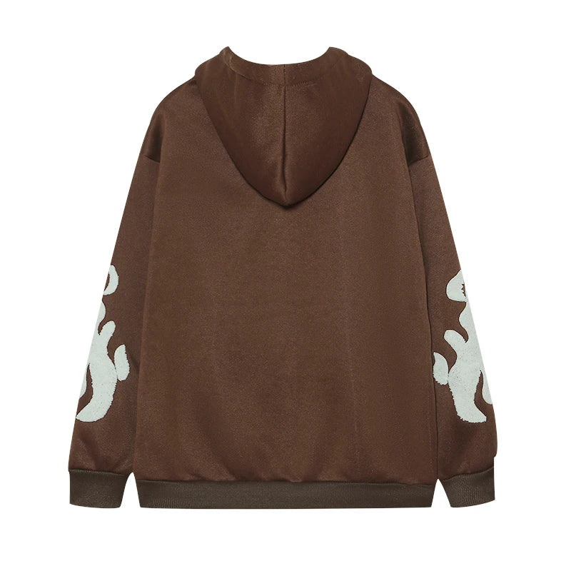 Embroidered Cross-Fire Cashmere Hoodie