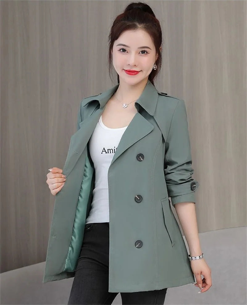 Women's 2024 Belted Spring Windbreaker