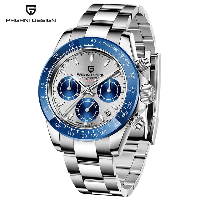 Premium ‘Genuine’ Pagani Design V2 'Relogio Masculino' Retro Sapphire Watch