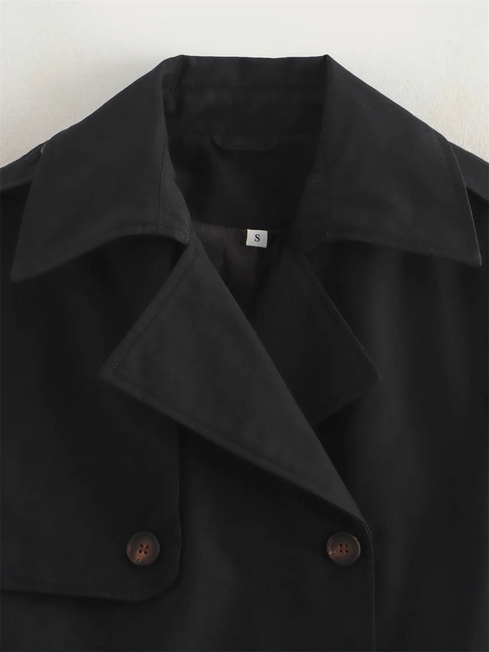 Ladies Chic Cropped Trench Jacket