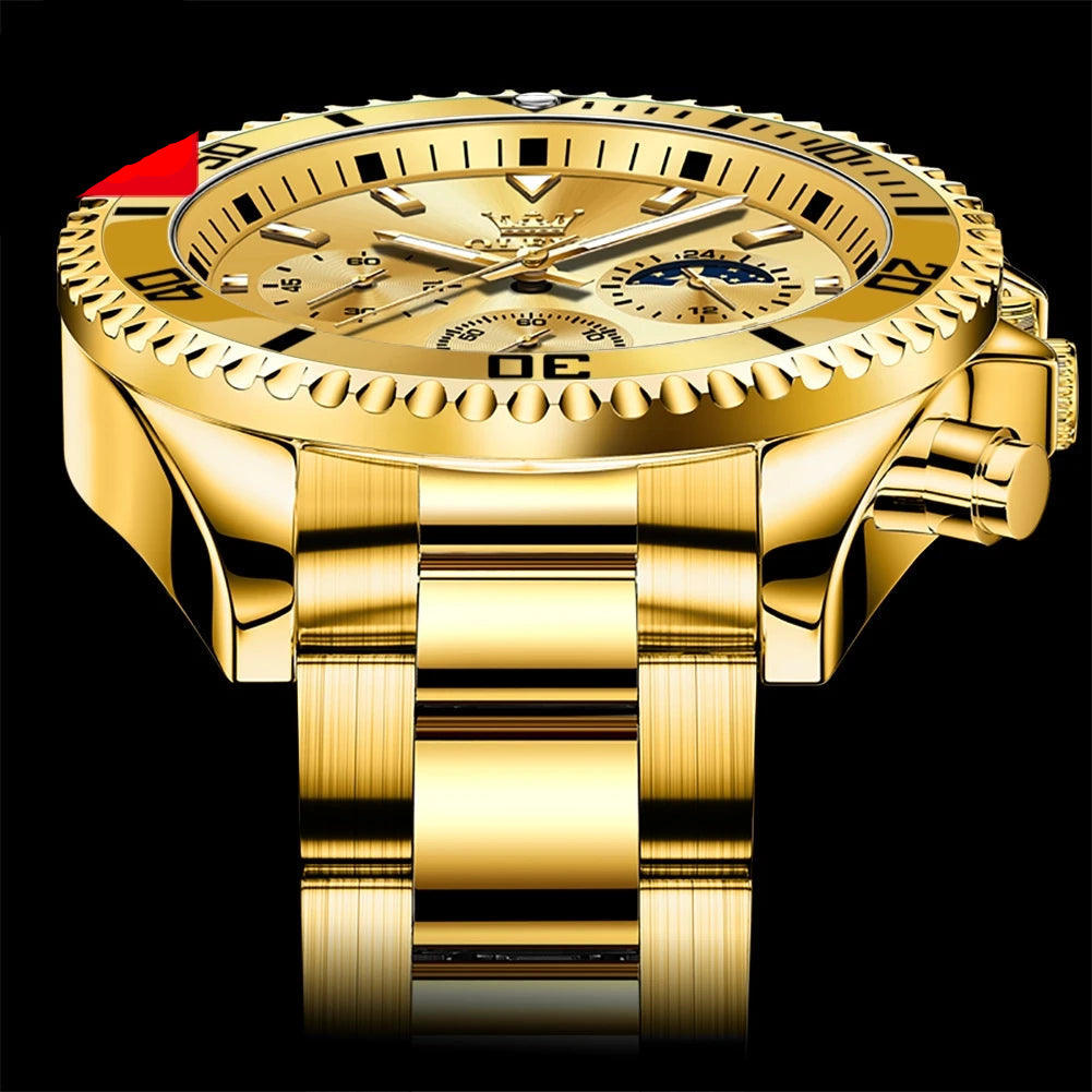 Premium Moonphase Chronograph Stainless Watch