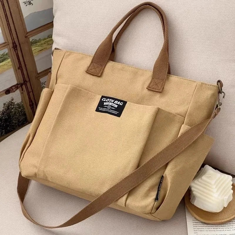 Urban Minimalist Canvas Commuter Tote
