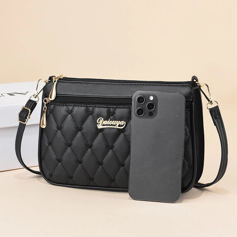 'Sac a Main' Ladies Embroidered Leather Messenger Handbag