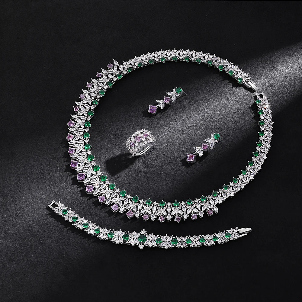 2025 Cubic Zirconia Bridal Ring Set