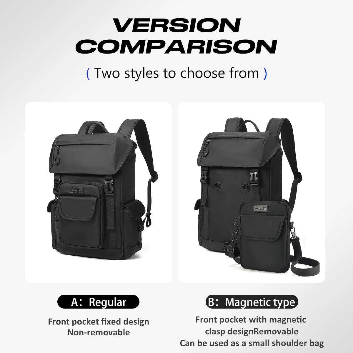Multi-functional Modular Backpack With Removable Small Shoulder Bags