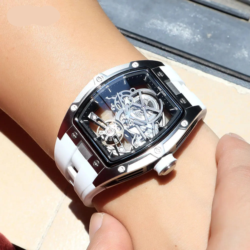 Automatic/Mechanical Skeleton Dial Sports Watch