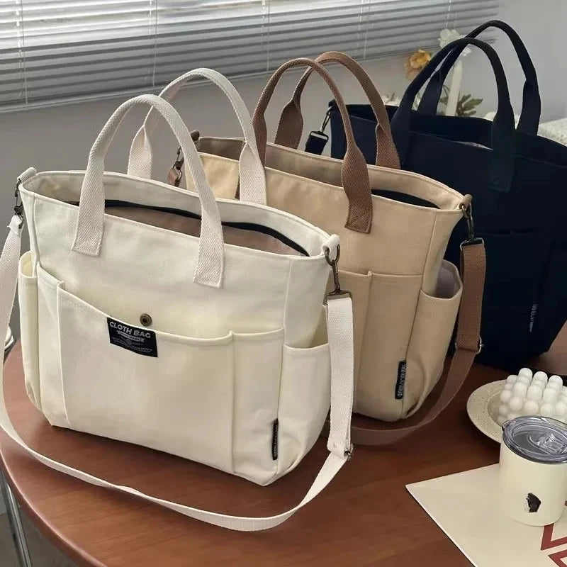 Urban Minimalist Canvas Commuter Tote